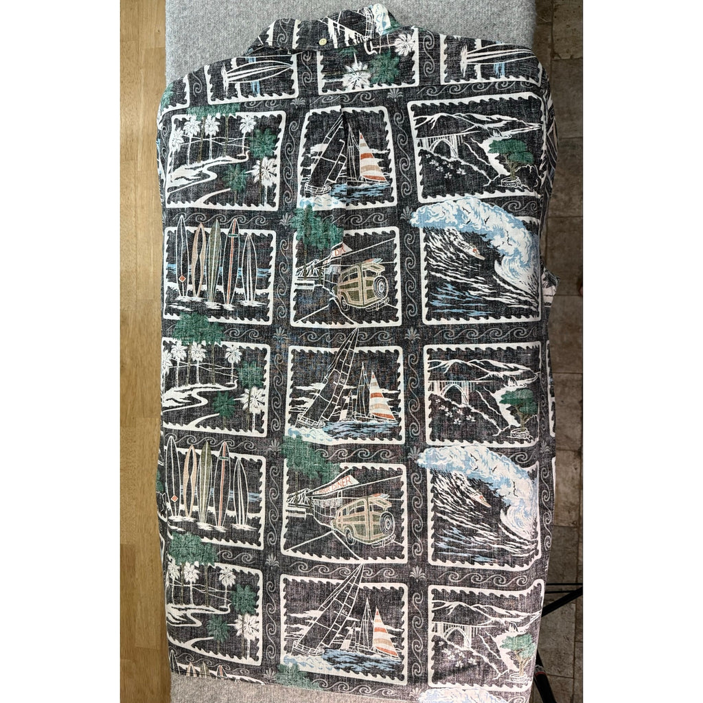 Vintage Reyn Spooner Newport Beach Woody Car Hawaiian Aloha Shirt Mens XXL