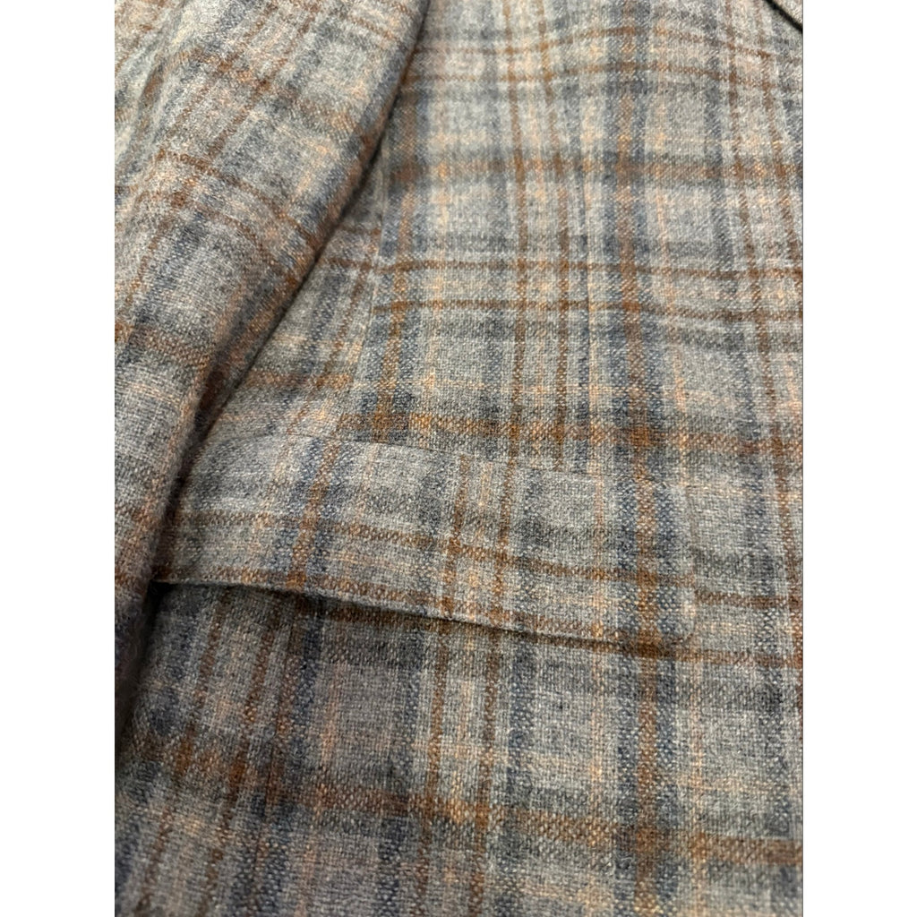 Vintage 70s Christian Dior Monsieur Plaid Wool Blazer 44L Marshall Field's USA