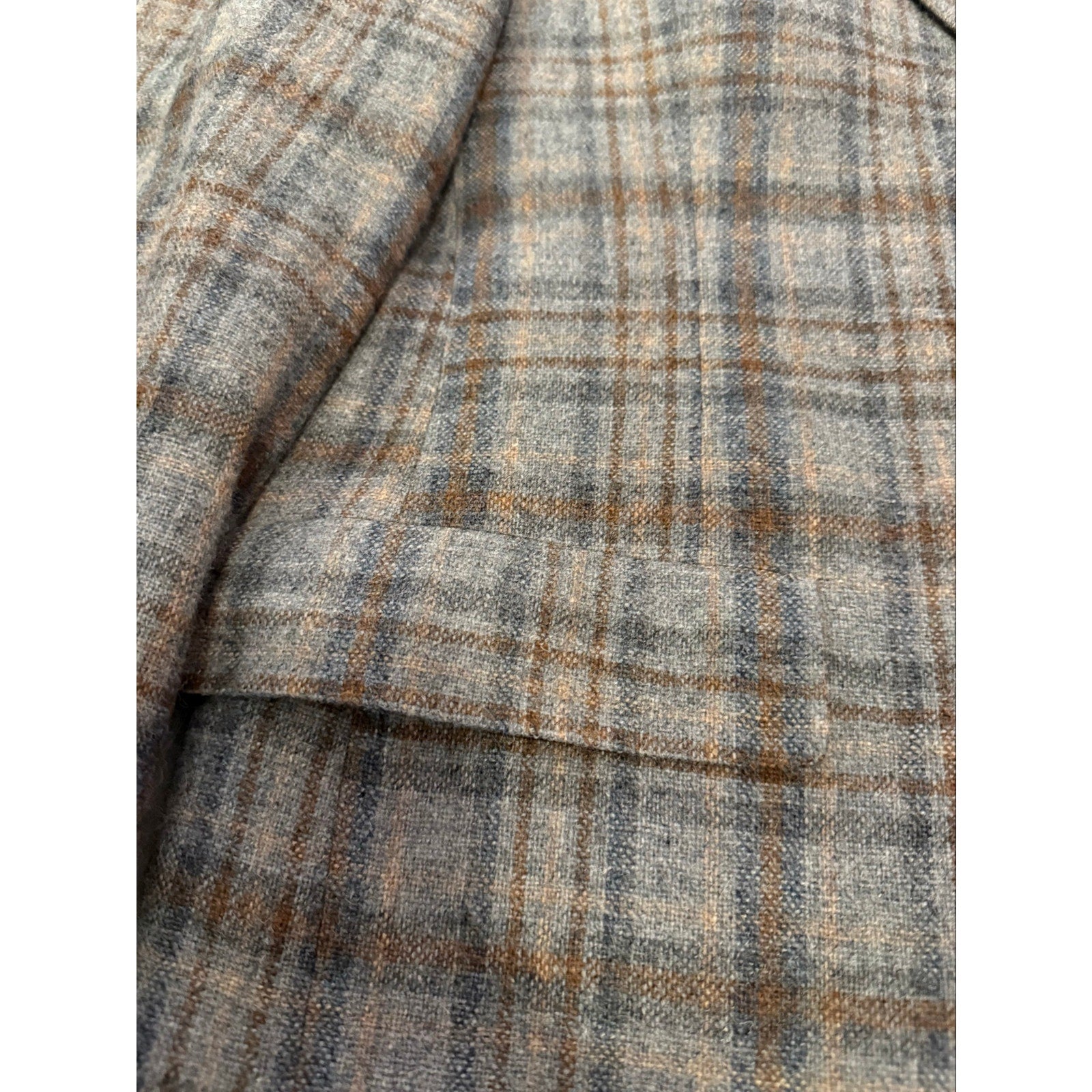 Vintage 70s Christian Dior Monsieur Plaid Wool Blazer 44L Marshall Field's USA