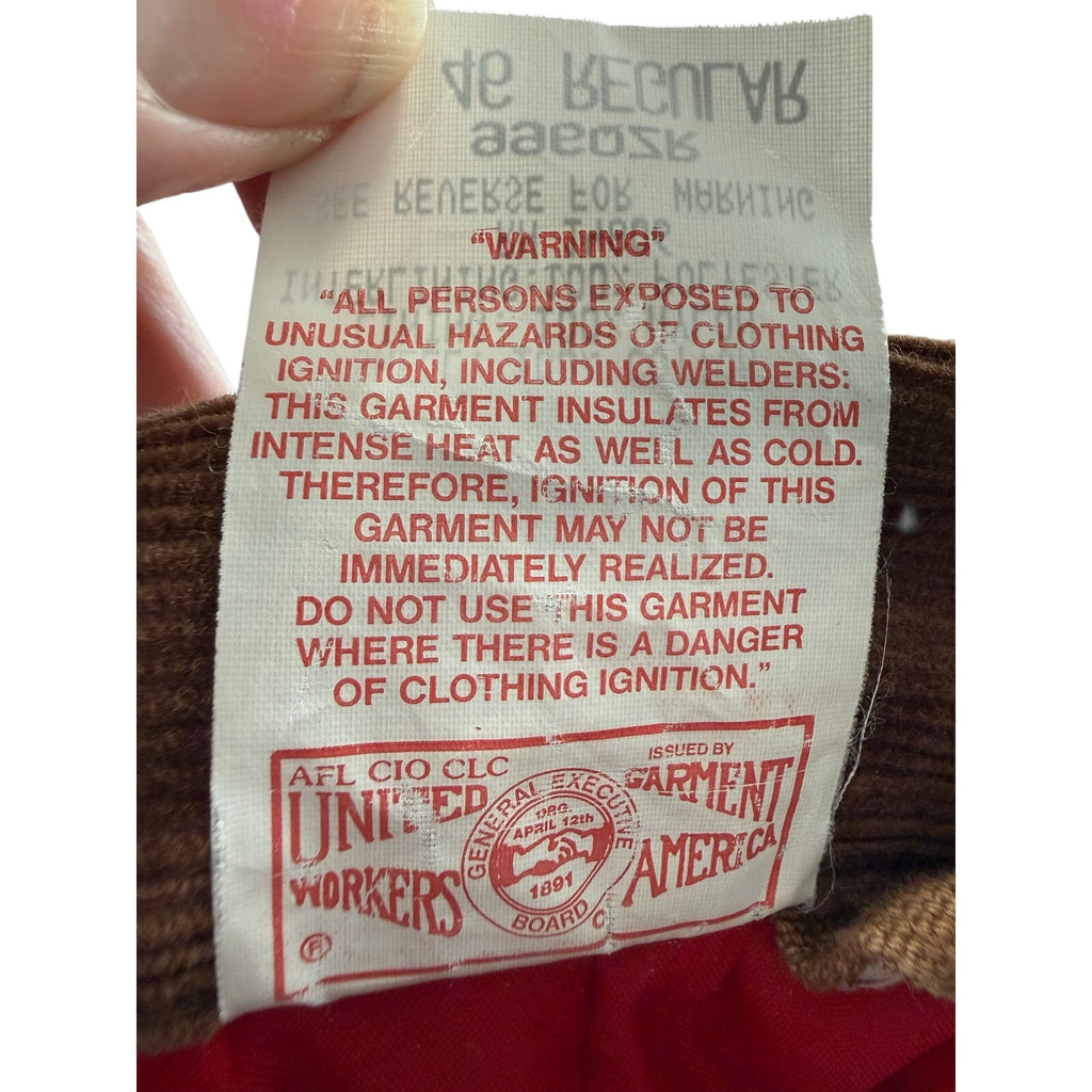 Vintage 1993 USA Made Carhartt Red Quilt Lined Duck Canvas Coveralls - Size 46 Regular