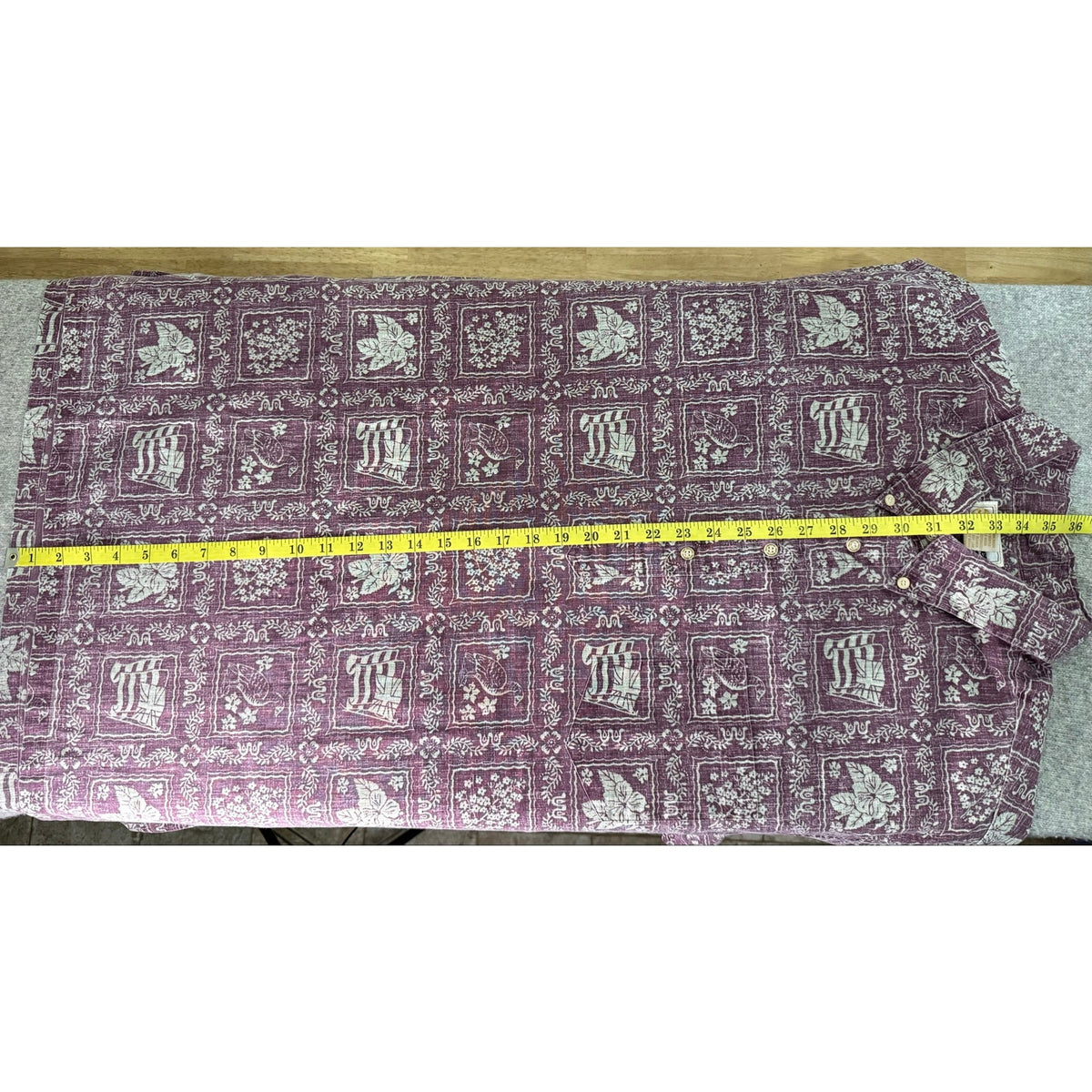 Reyn Spooner 3XL Lahaina Sailor Purple Hawaiian Shirt Cotton Poly Reverse Print
