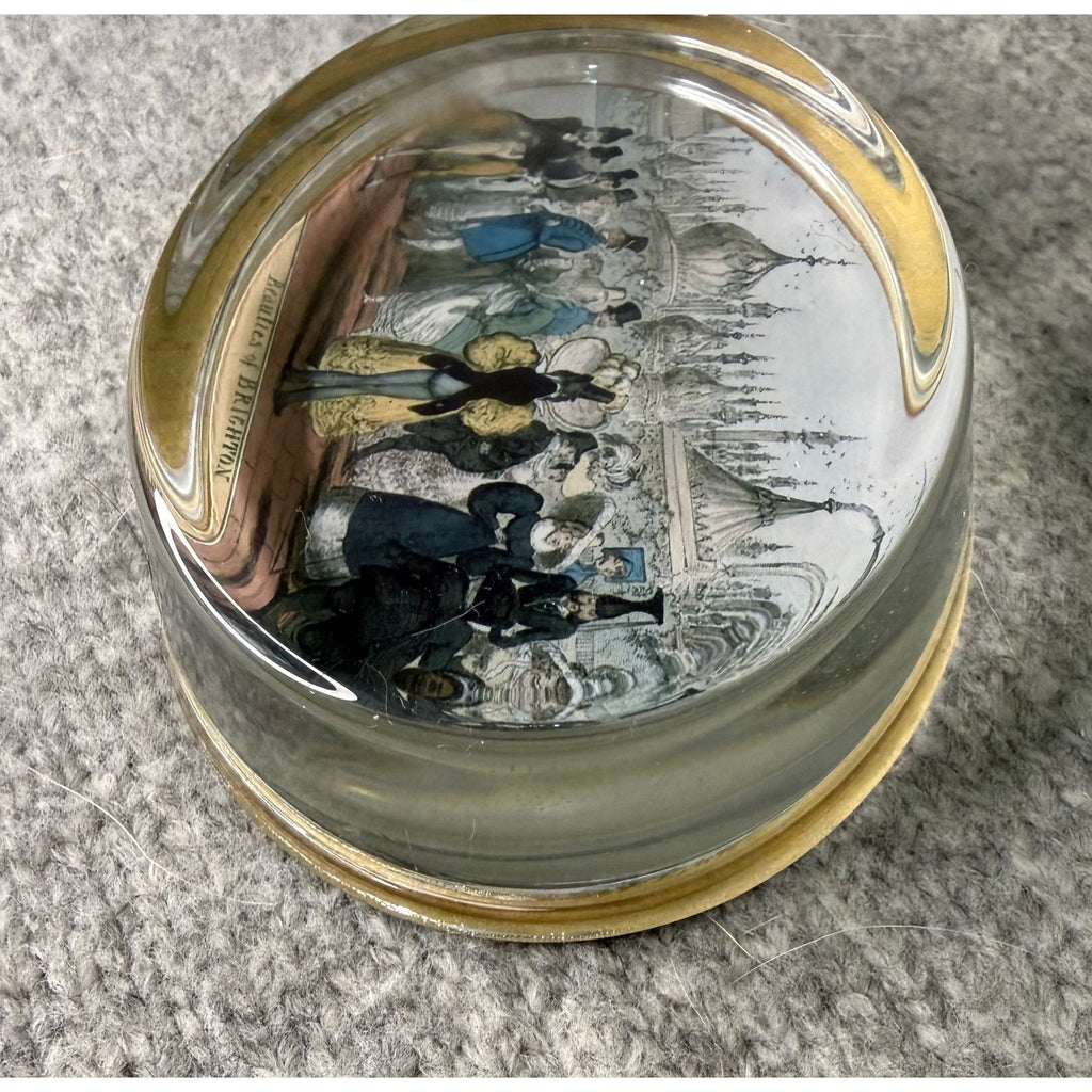 Vintage Beauties of Brighton Cruikshank Glass Dome Paperweight