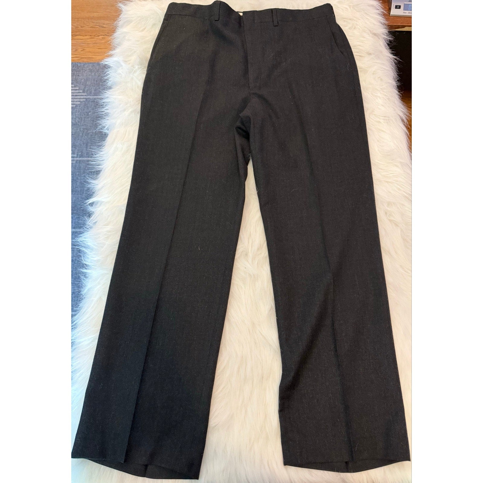Vintage 70s Haggar Imperial Gray Dress Pants Trousers 38x30.5 Mid Century