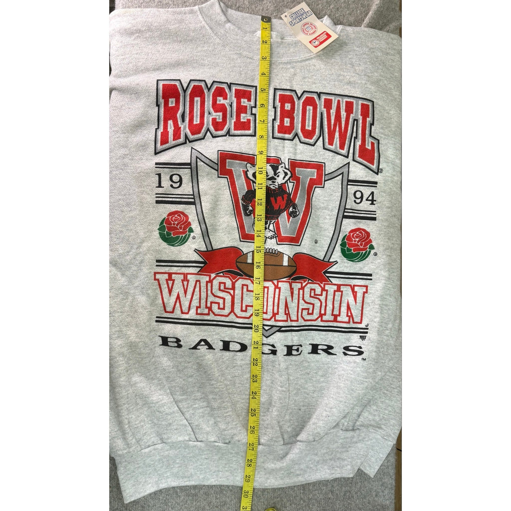 Vintage 1994 Wisconsin Badgers Rose Bowl Tultex Sweatshirt 2XL NWT