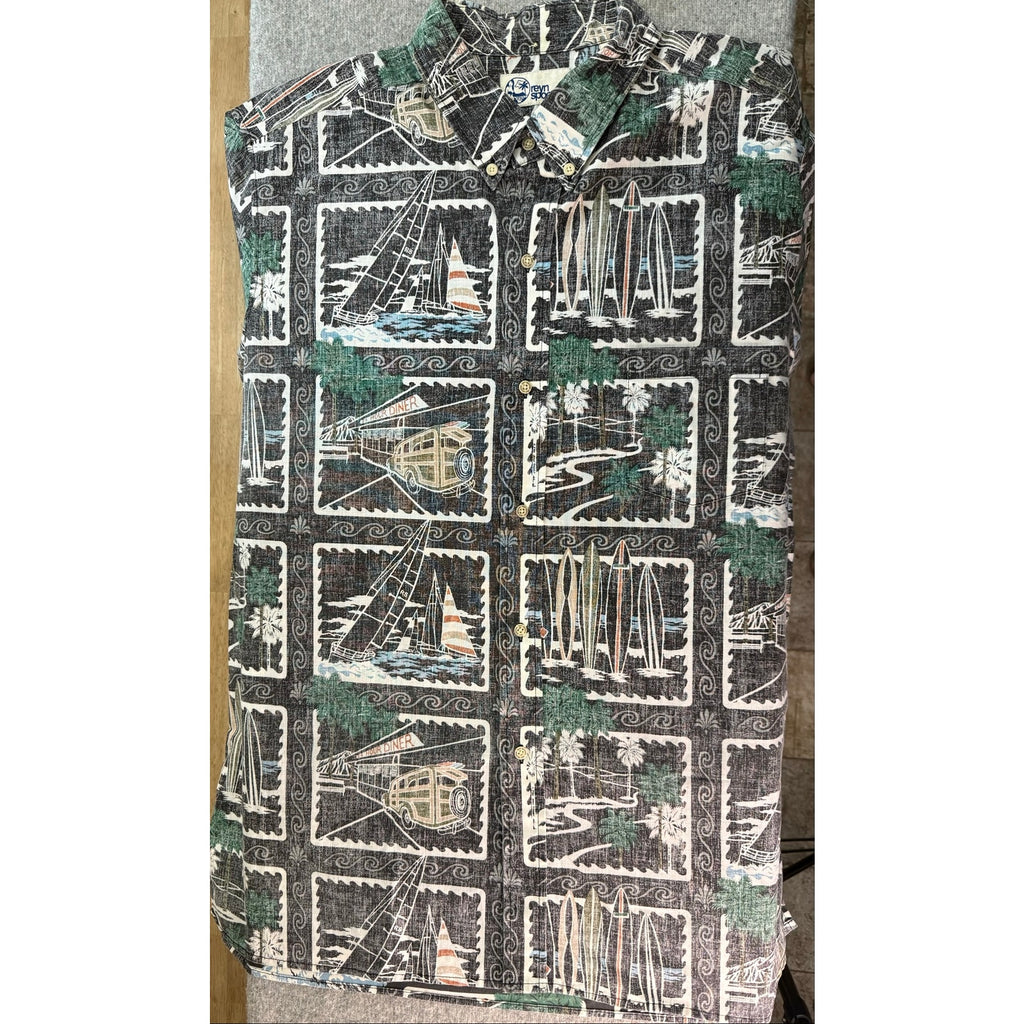 Vintage Reyn Spooner Newport Beach Woody Car Hawaiian Aloha Shirt Mens XXL