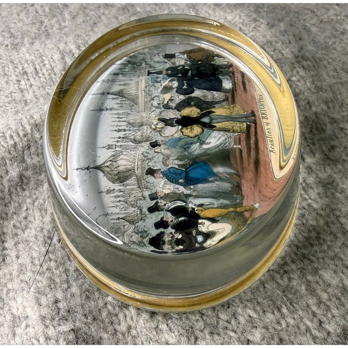 Vintage Beauties of Brighton Cruikshank Glass Dome Paperweight