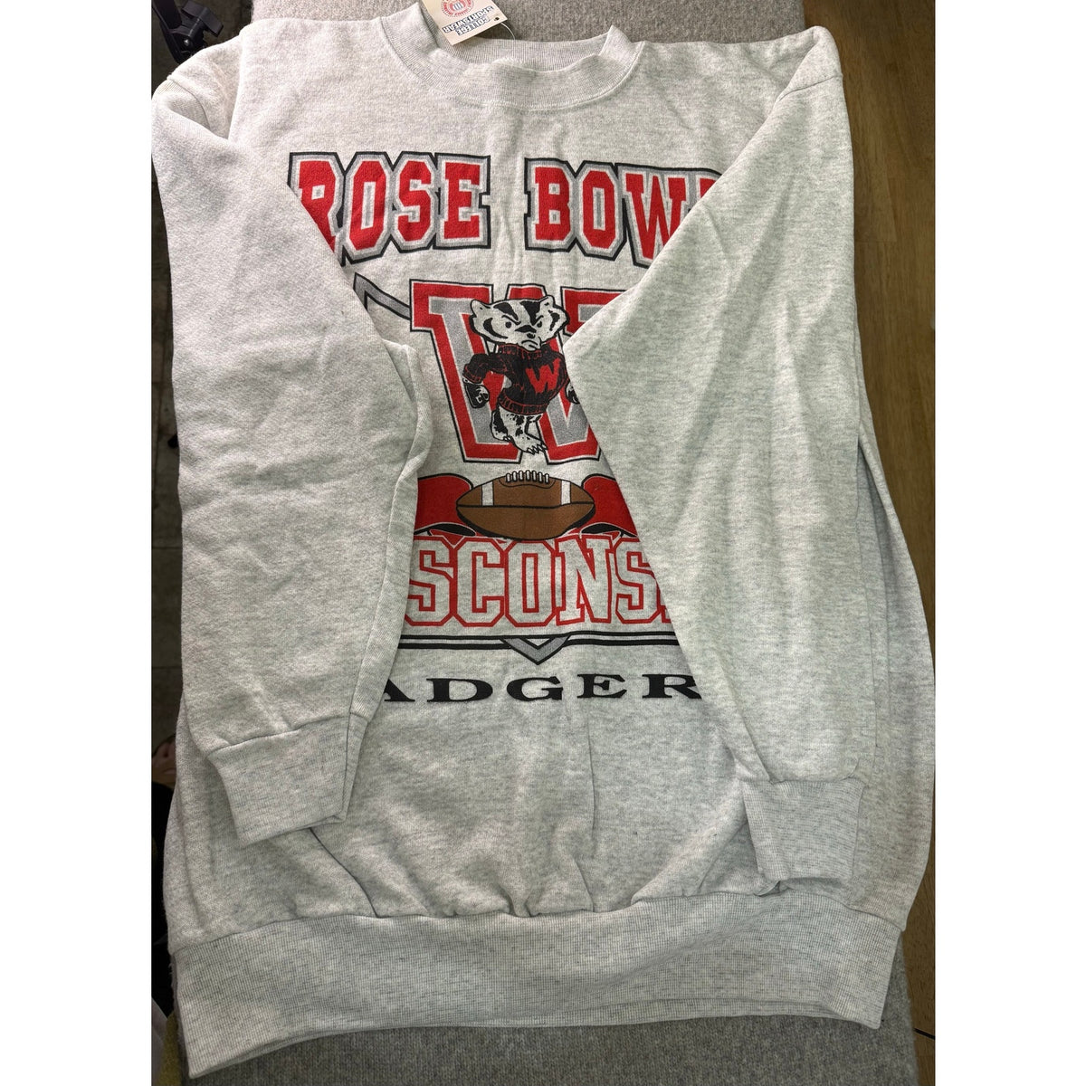 Vintage 1994 Wisconsin Badgers Rose Bowl Tultex Sweatshirt 2XL NWT