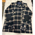 Vintage Pendleton Dress Gordon Tartan Wool Flannel Shirt with Elbow Patches
