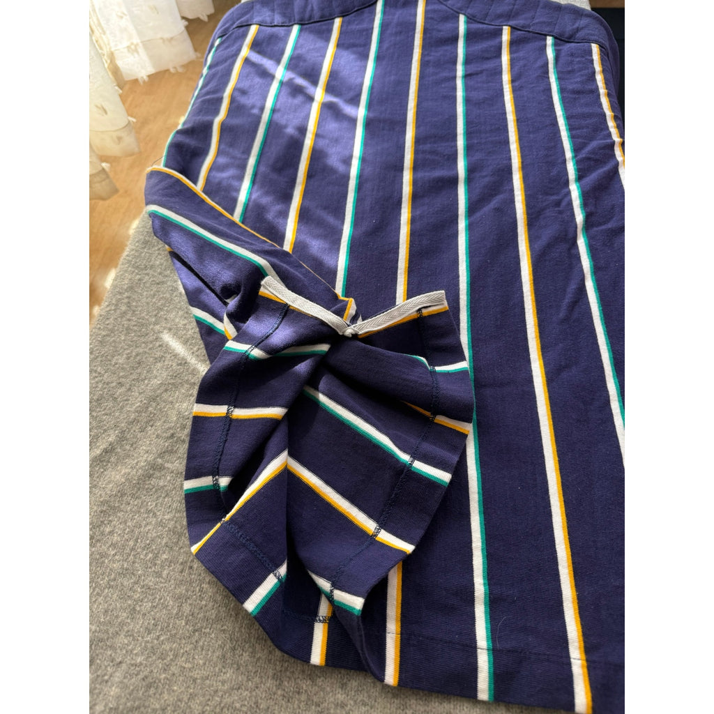Vintage Kenny Rogers Purple Striped Heavyweight Cotton Rugby Shirt NWT Size L