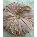 Vintage 1950s Hand-Knotted Faux Pearl Opera Necklace Ornate Rhinestone Clasp