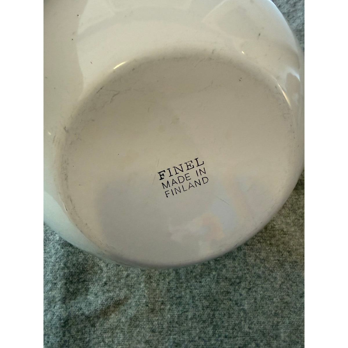 Vintage Finel Finland Enamel Mushroom Bowl Esteri Tomula Mid Century Modern MCM