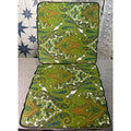 Vintage Green Vinyl and Paisley Zip Cushion Set