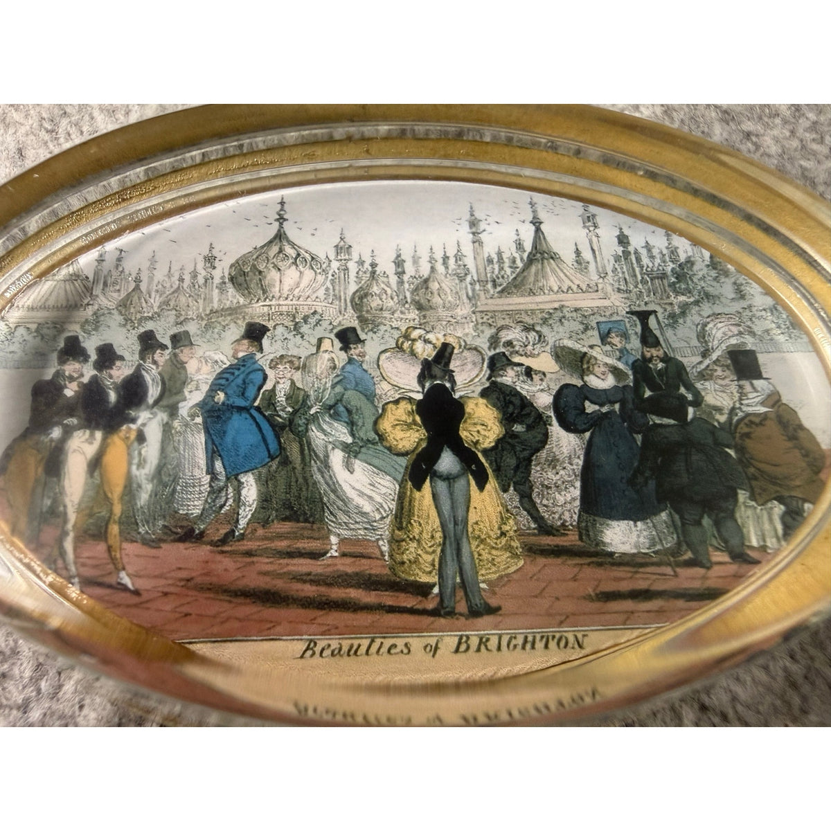 Vintage Beauties of Brighton Cruikshank Glass Dome Paperweight