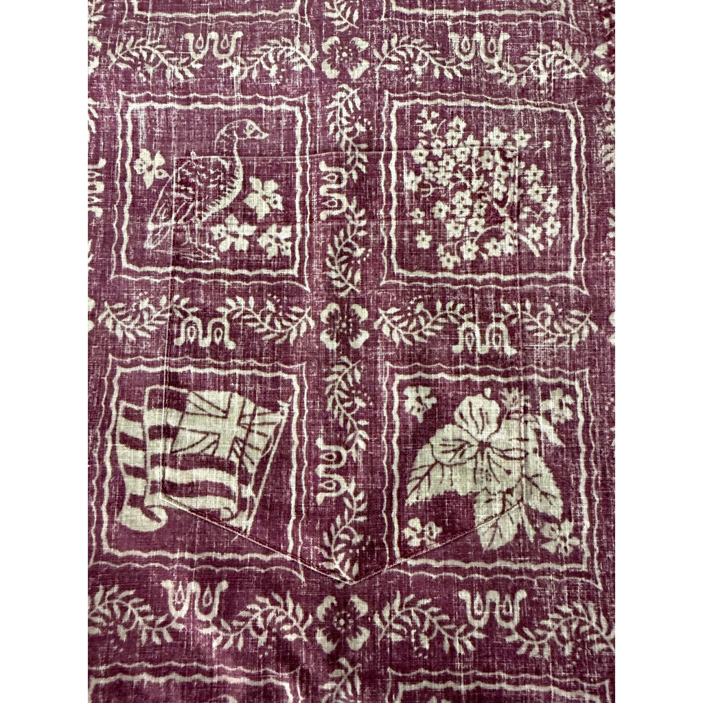 Reyn Spooner 3XL Lahaina Sailor Purple Hawaiian Shirt Cotton Poly Reverse Print