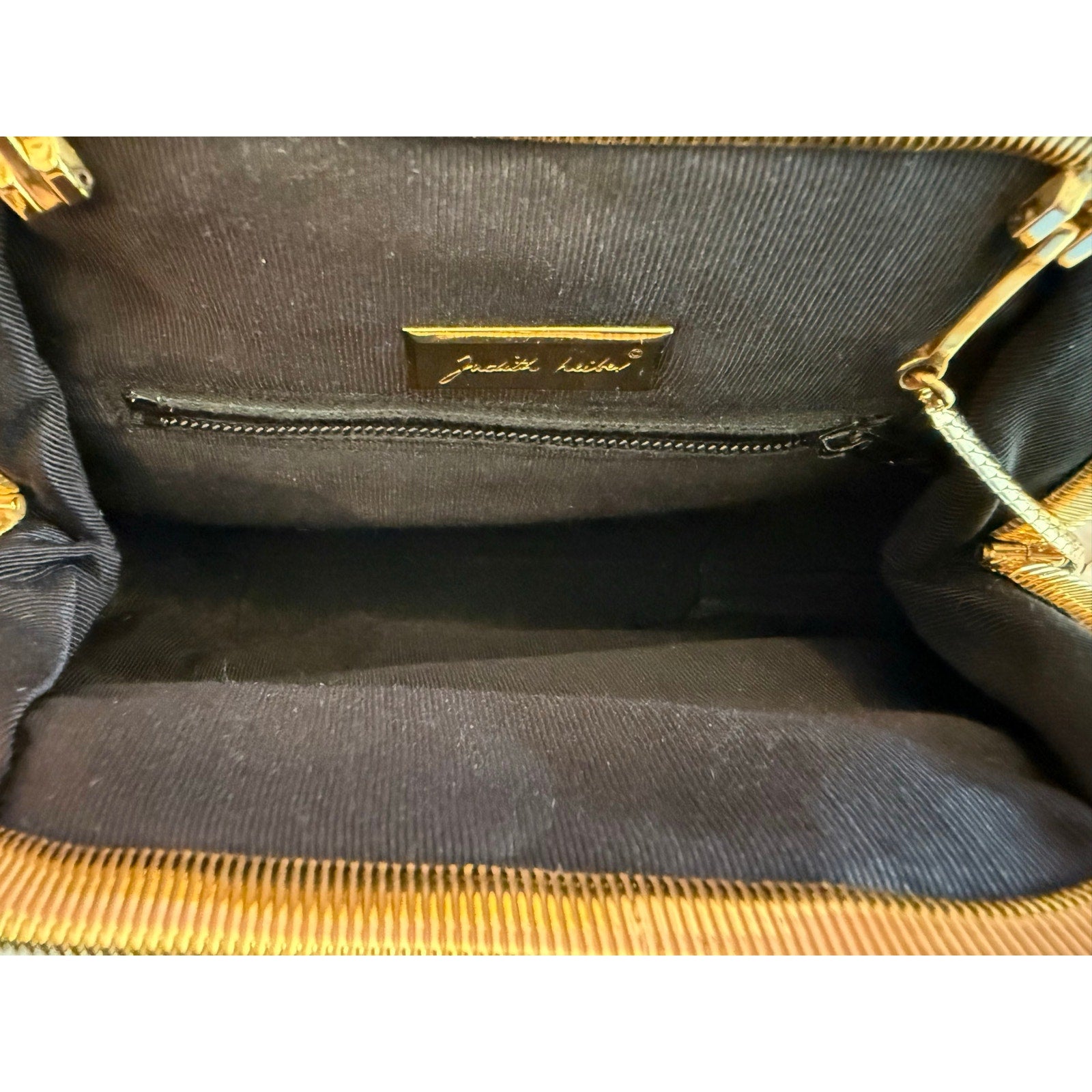 Vintage Judith Leiber Black Snakeskin Frame Clutch Bag 80s Evening Crossbody