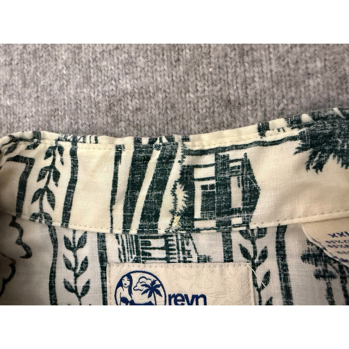 Reyn Spooner XXL Vintage Hawaiian Shirt Catalina Airport Seaplane Print Cotton