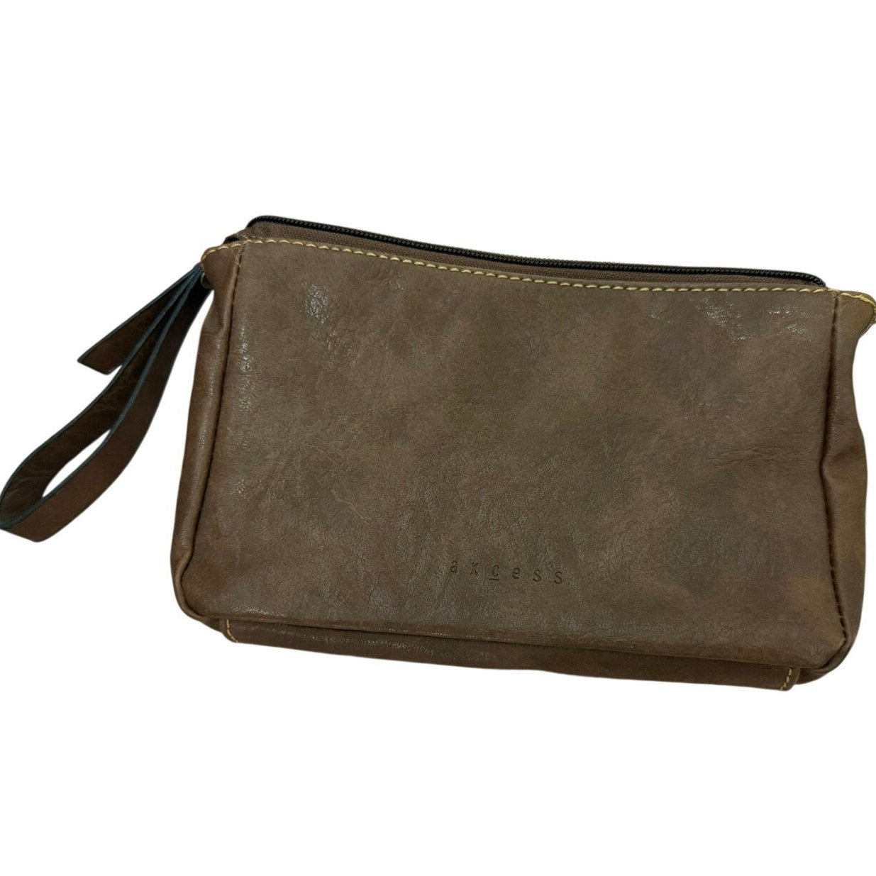 Y2K Axcess by Liz Claiborne Brown Wristlet with Cottagecore Floral Lining