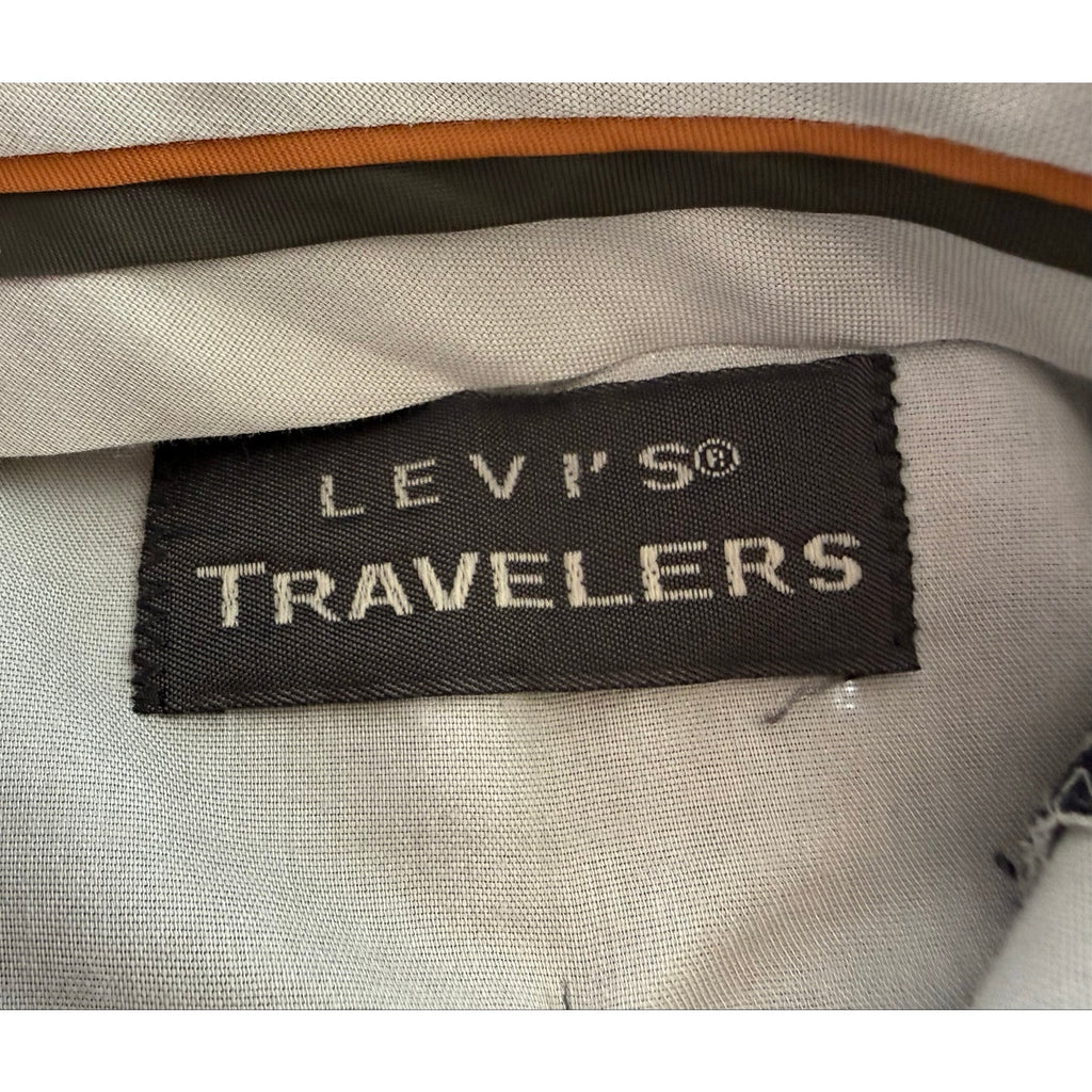 Vintage Levi's Travelers Dress Pants Navy Lightweight Summer Trousers Flat Front
