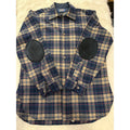 Vintage 1970s Pendleton Woolen Mills Plaid Flannel Shirt with Elbow Patches L