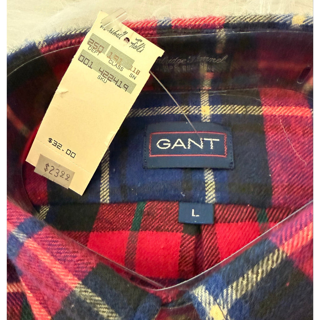 Vintage GANT Cambridge Flannel New w/Vintage Marshall Field's Tags Early 90s