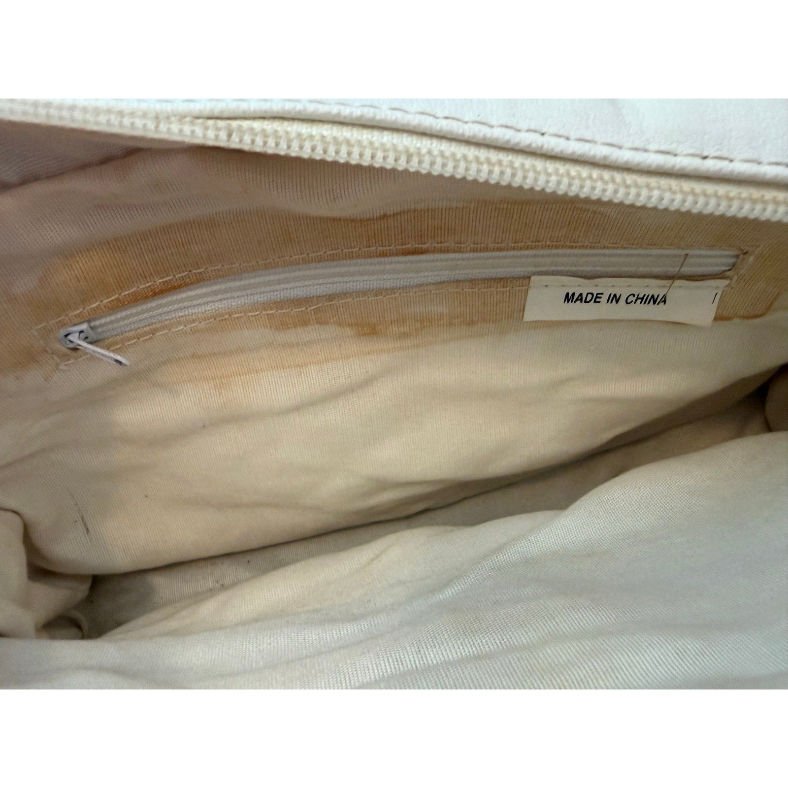Vintage 80s 90s White Metal Mesh Crossbody Bag Gold Interwoven Chain Evening