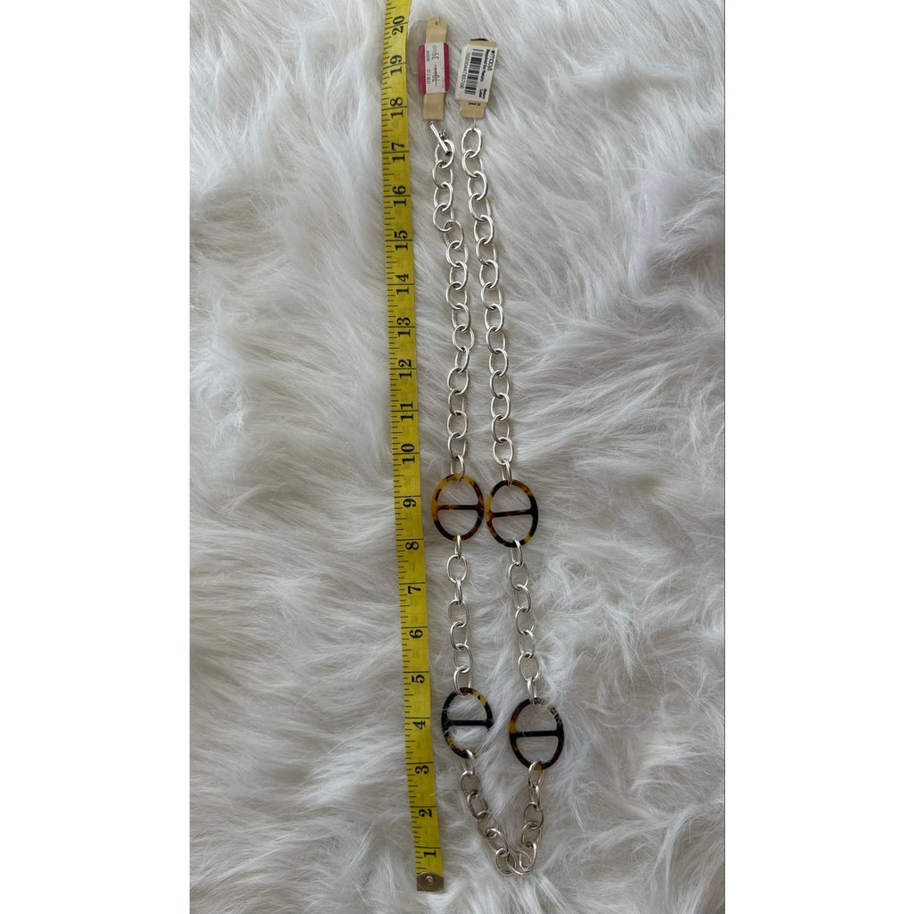 Y2K NWT Lauren Ralph Lauren Tortoise Chain Necklace 39" Deadstock Macy's Tag