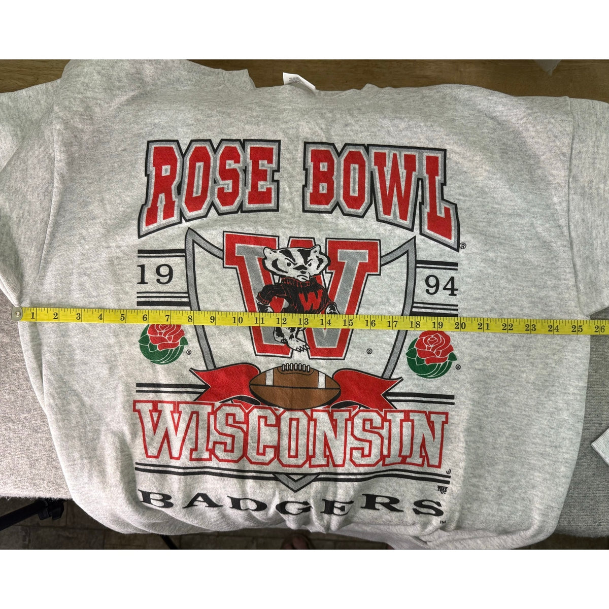 Vintage 1994 Wisconsin Badgers Rose Bowl Tultex Sweatshirt 2XL NWT