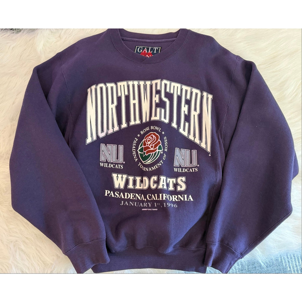 Vintage Galt Sand Northwestern 1996 Rose Bowl Sweatshirt Small