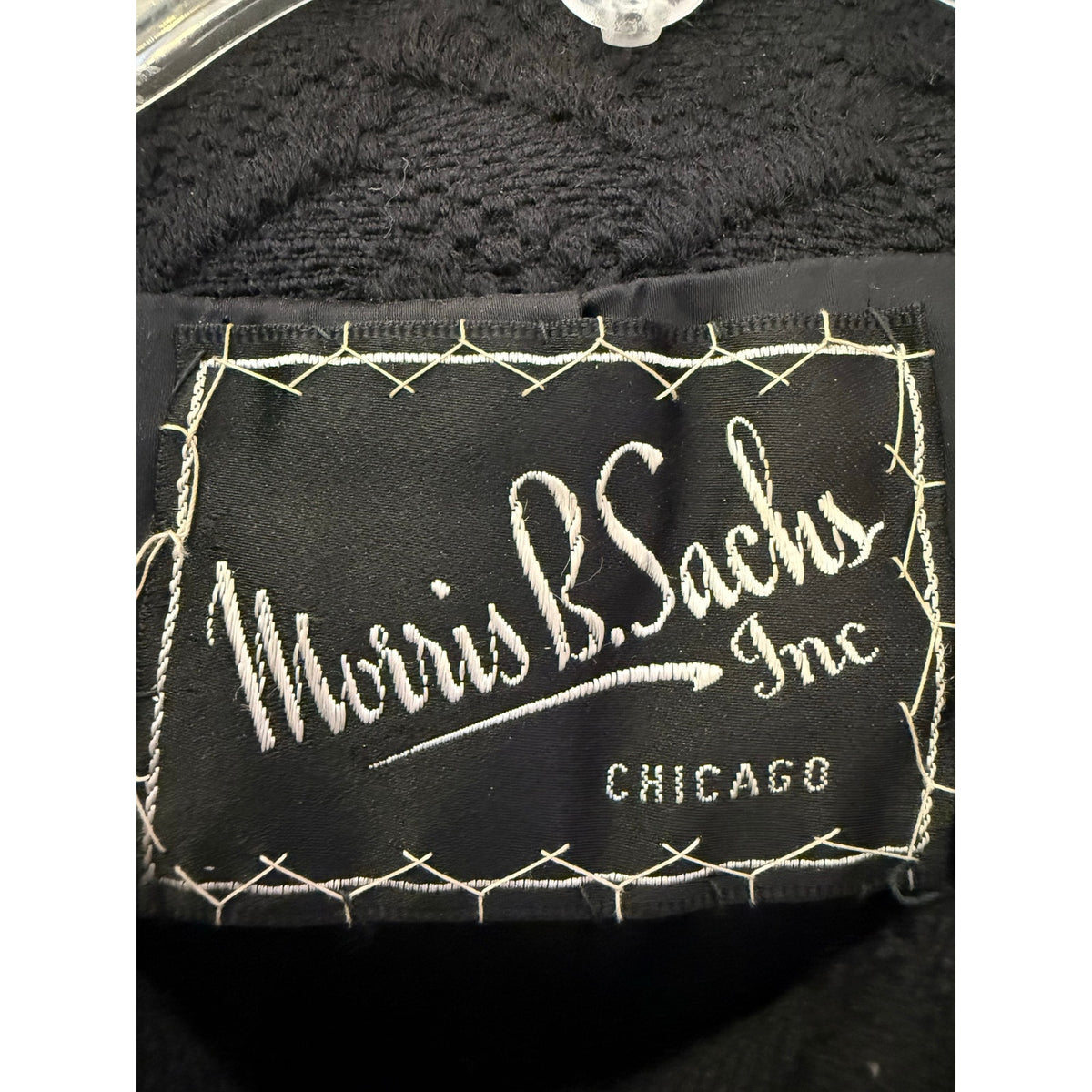 Vintage 50s Morris B Sachs Wool Mink Trim Swing Coat Plus Size XL 25 PTP
