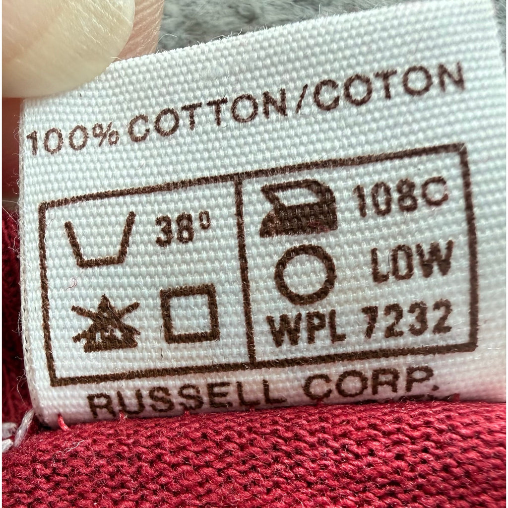 Vintage 80s Russell Athletic Remingtons Graphic TShirt Red Made in USA L