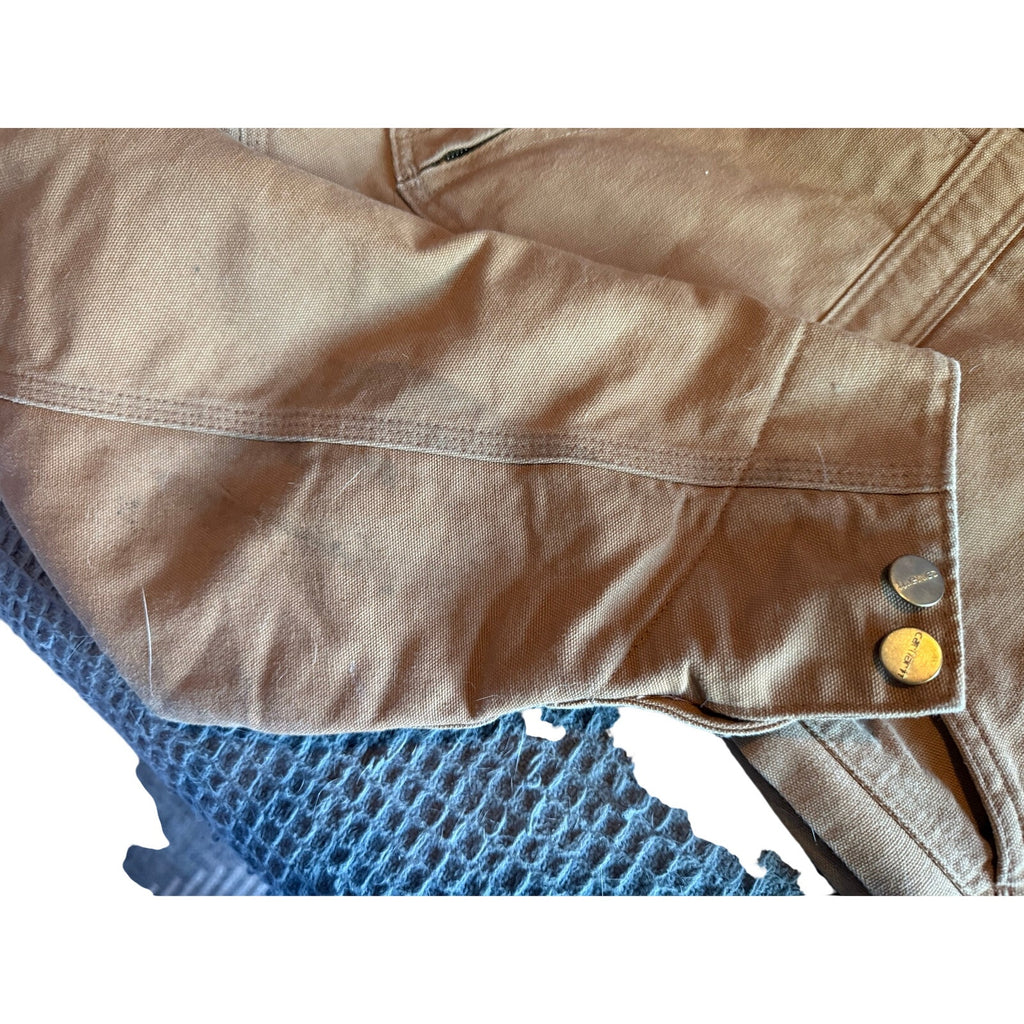 Vintage 1993 USA Made Carhartt Red Quilt Lined Duck Canvas Coveralls - Size 46 Regular