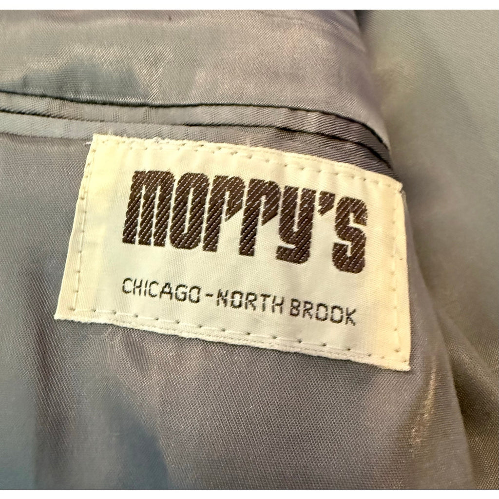 Vintage Morry's Chicago Faux Suede Two Button Sport Coat Blazer Gray