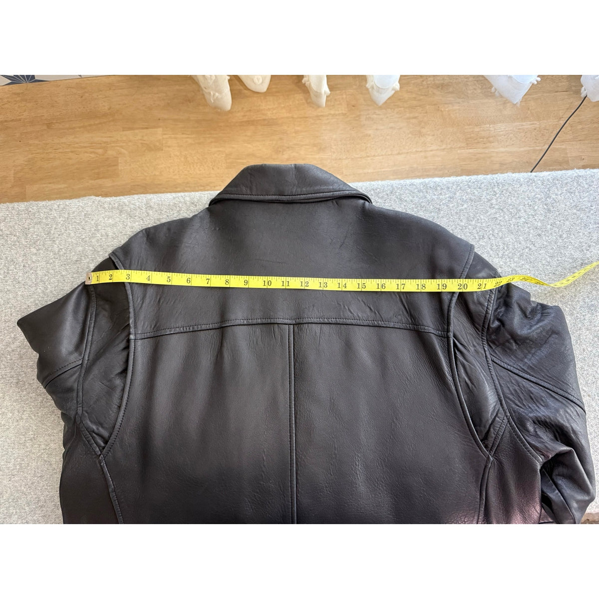 Vintage RBM Black Leather Quilted Lining Jacket Coat Mens 49 Chest M Y2K