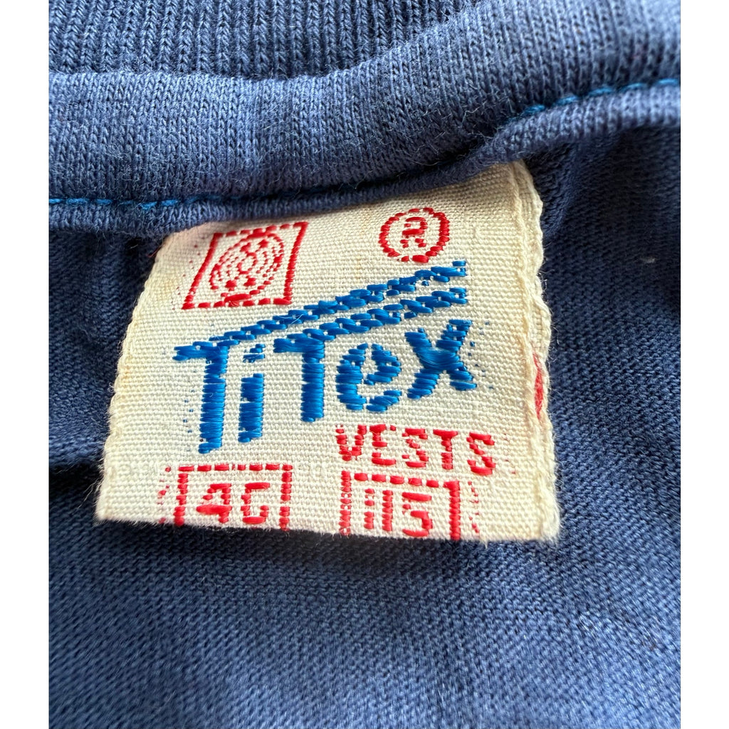 Vintage Kathmandu Everest Nepal Embroidered Boxy XL Blue Graphic T-Shirt