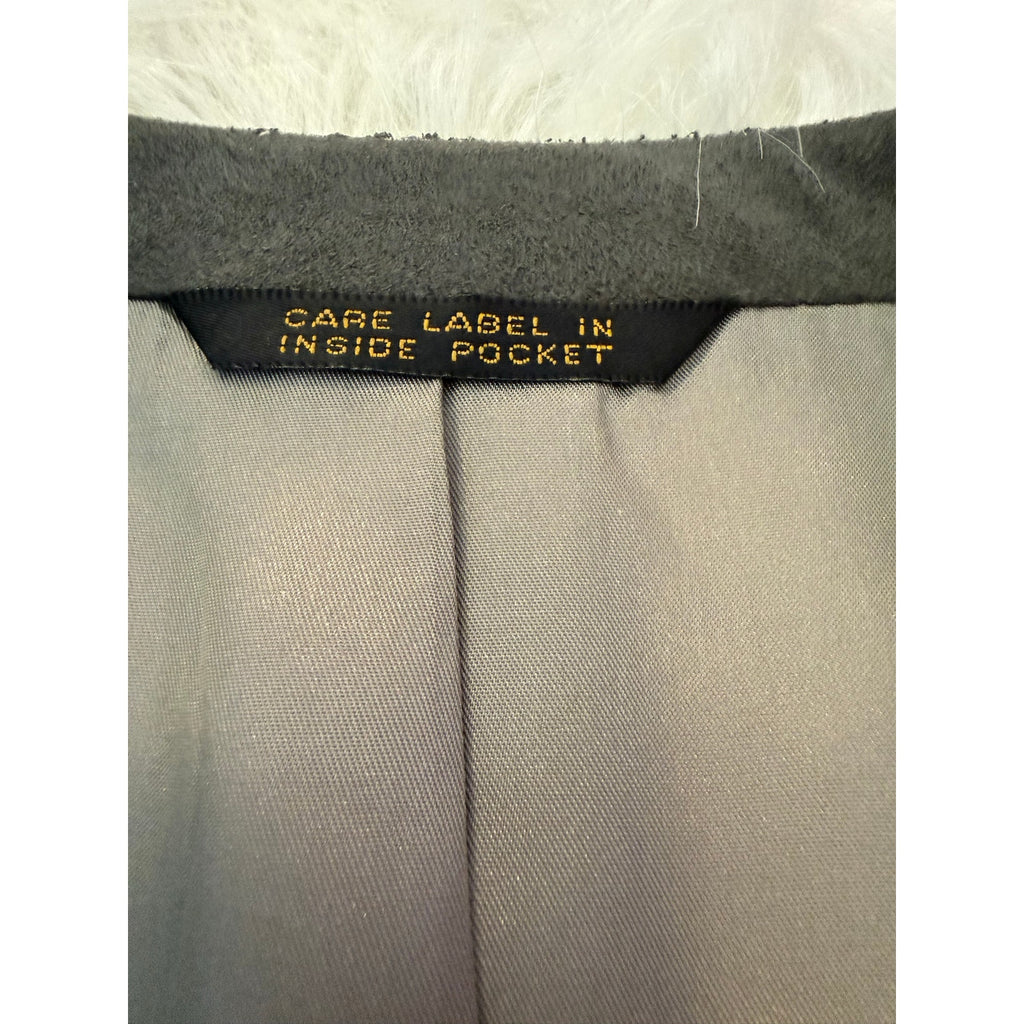 Vintage Morry's Chicago Faux Suede Two Button Sport Coat Blazer Gray