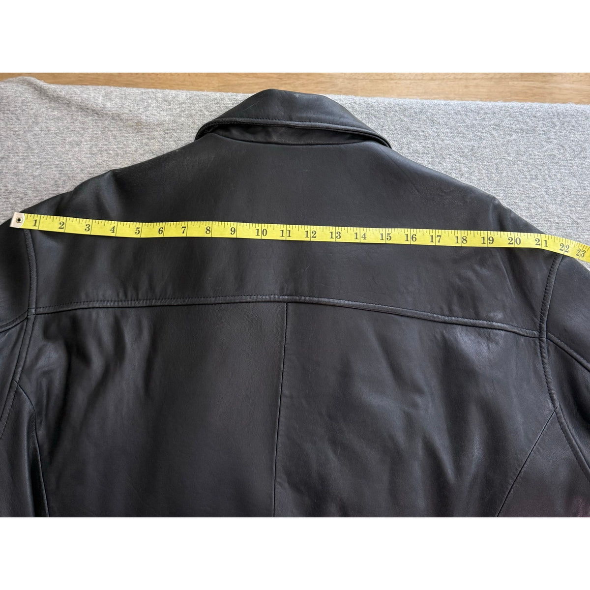 Kirkland Signature Vintage Black Leather Bomber Jacket 50 Chest Mens Flight Coat
