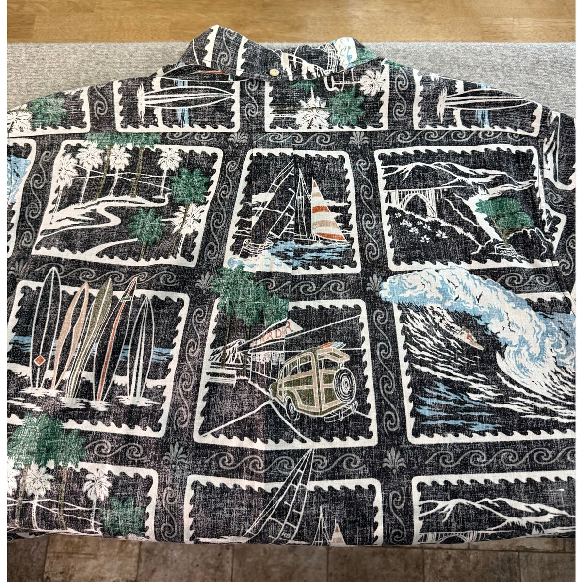 Vintage Reyn Spooner Newport Beach Woody Car Hawaiian Aloha Shirt Mens XXL