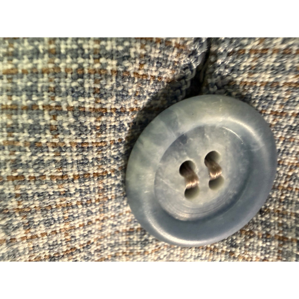 Vintage Marshall Fields 3 Piece Suit Mens 46 Reg Gray Houndstooth Wool Blend