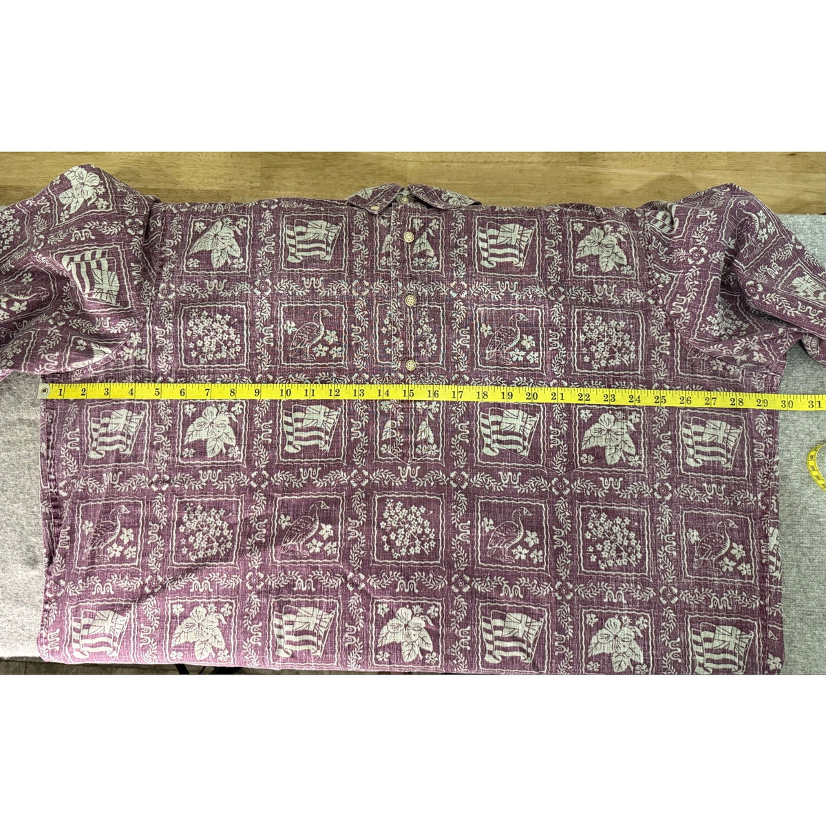 Reyn Spooner 3XL Lahaina Sailor Purple Hawaiian Shirt Cotton Poly Reverse Print