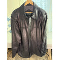 Vintage RBM Black Leather Quilted Lining Jacket Coat Mens 49 Chest M Y2K