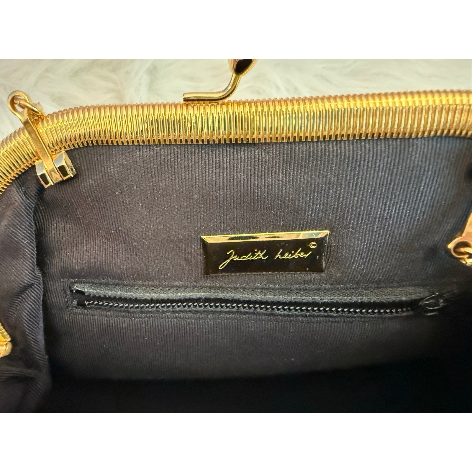 Vintage Judith Leiber Black Snakeskin Frame Clutch Bag 80s Evening Crossbody