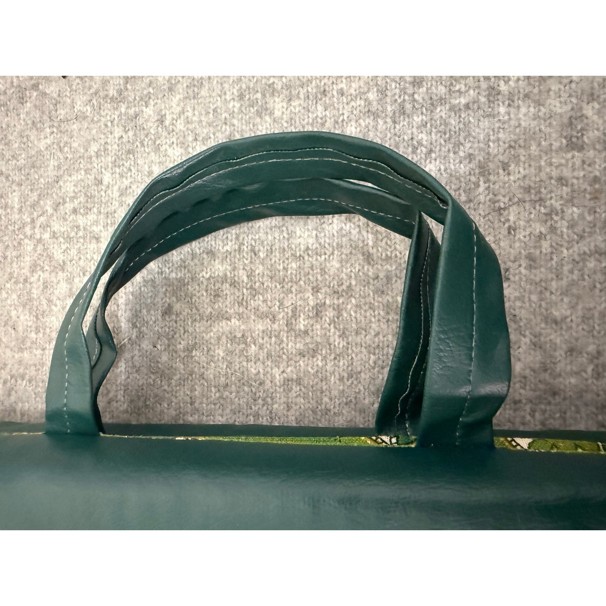 Vintage Green Vinyl and Paisley Zip Cushion Set
