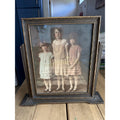 1930s Art Deco Faux Bronze Wood Swing Frame Vintage 1920s Flapper Photo Portrait