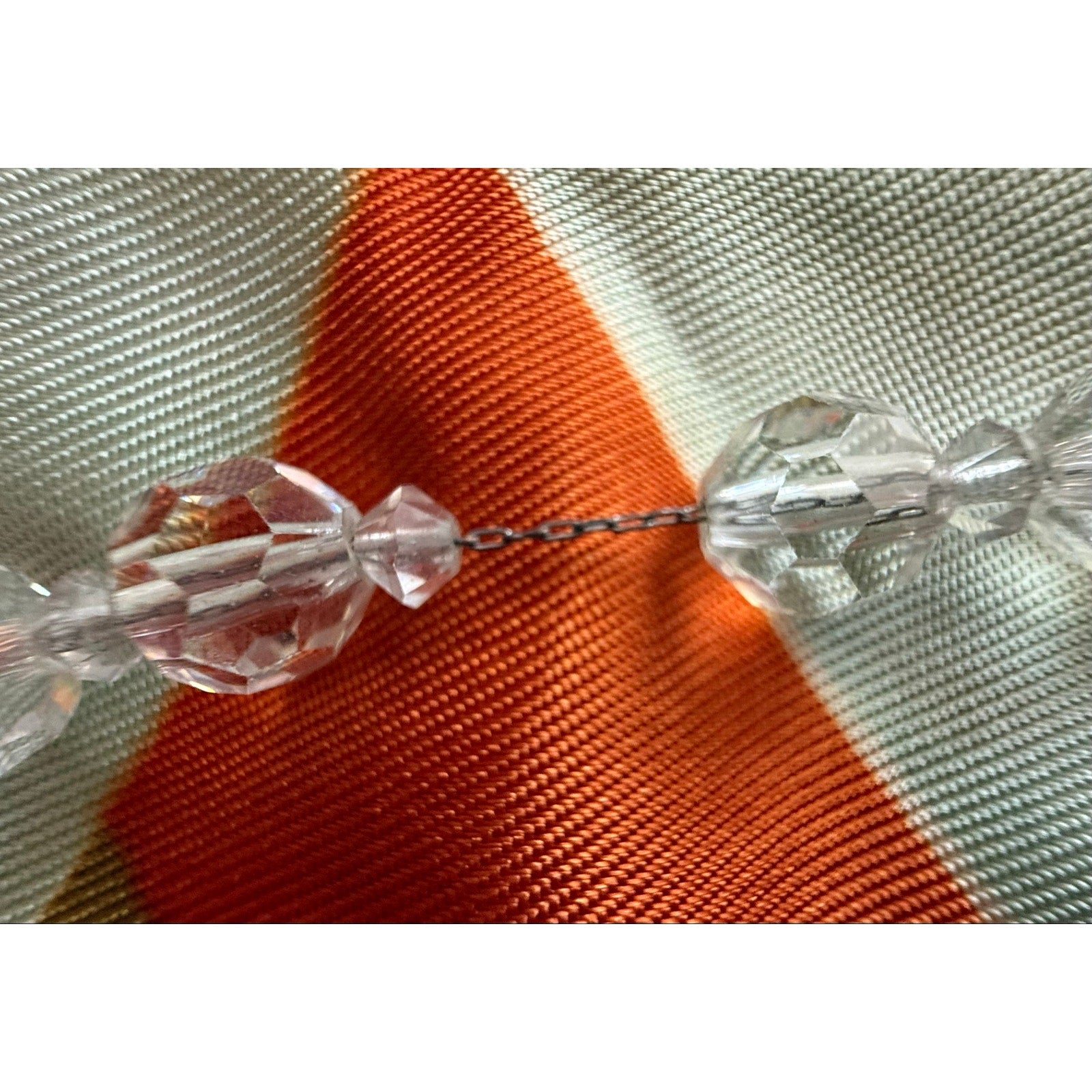 Vintage 1930s-40s Graduated Faceted Crystal Necklace with Sister Hook Clasp