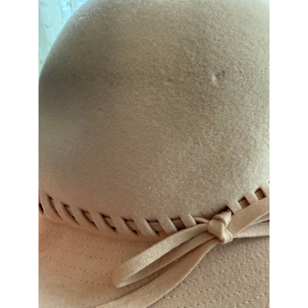 Vintage 1960s Bollman Pink Wool Doeskin Felt Cloche Hat | Mid-Century Bucket Bow
