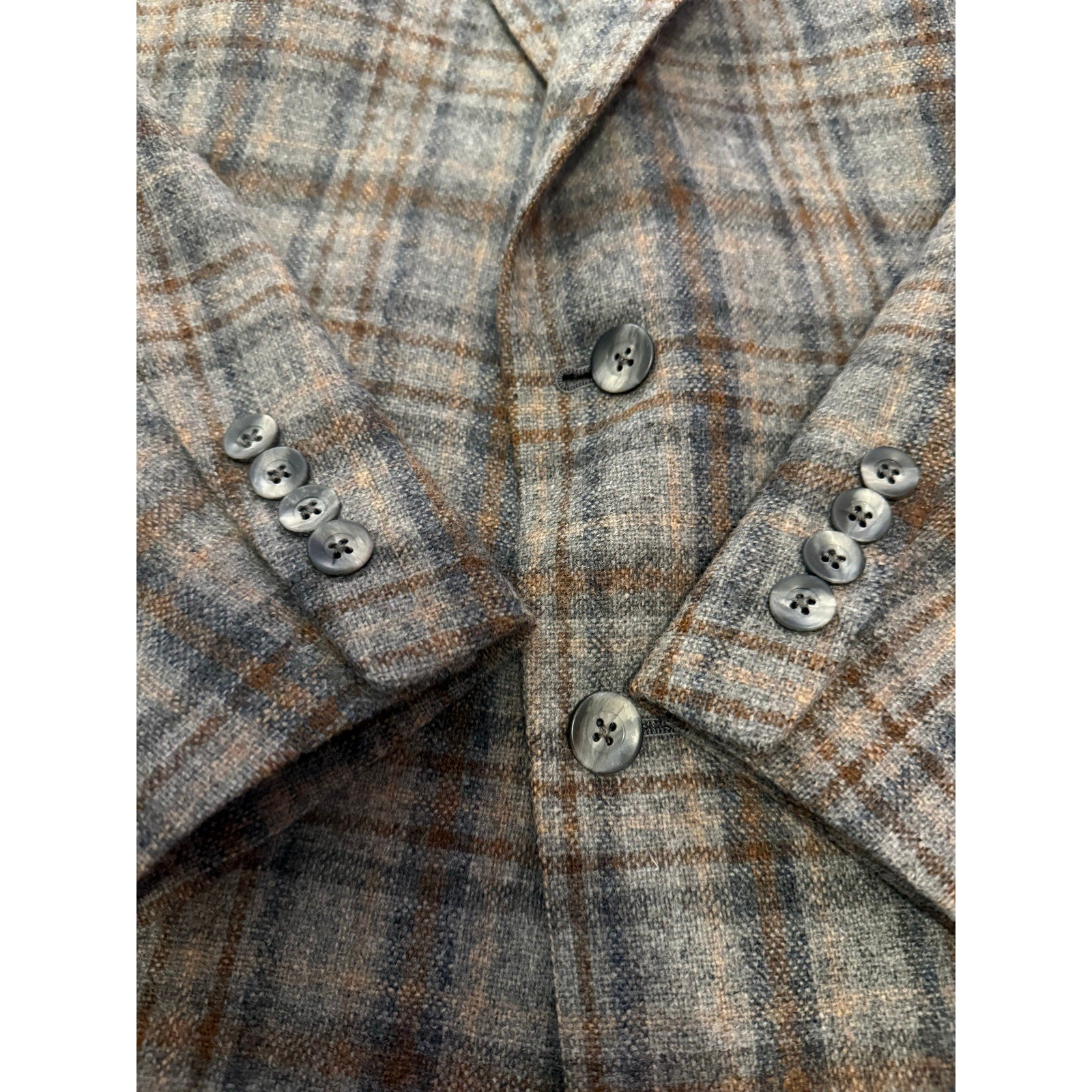 Vintage 70s Christian Dior Monsieur Plaid Wool Blazer 44L Marshall Field's USA