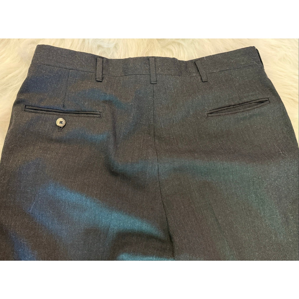 Vintage 70s Haggar Imperial Gray Dress Pants Trousers 38x30.5 Mid Century