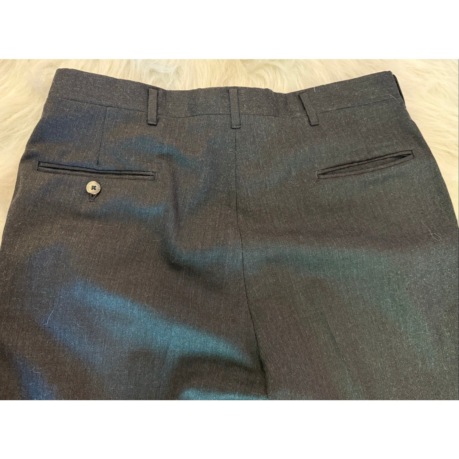 Vintage 70s Haggar Imperial Gray Dress Pants Trousers 38x30.5 Mid Century