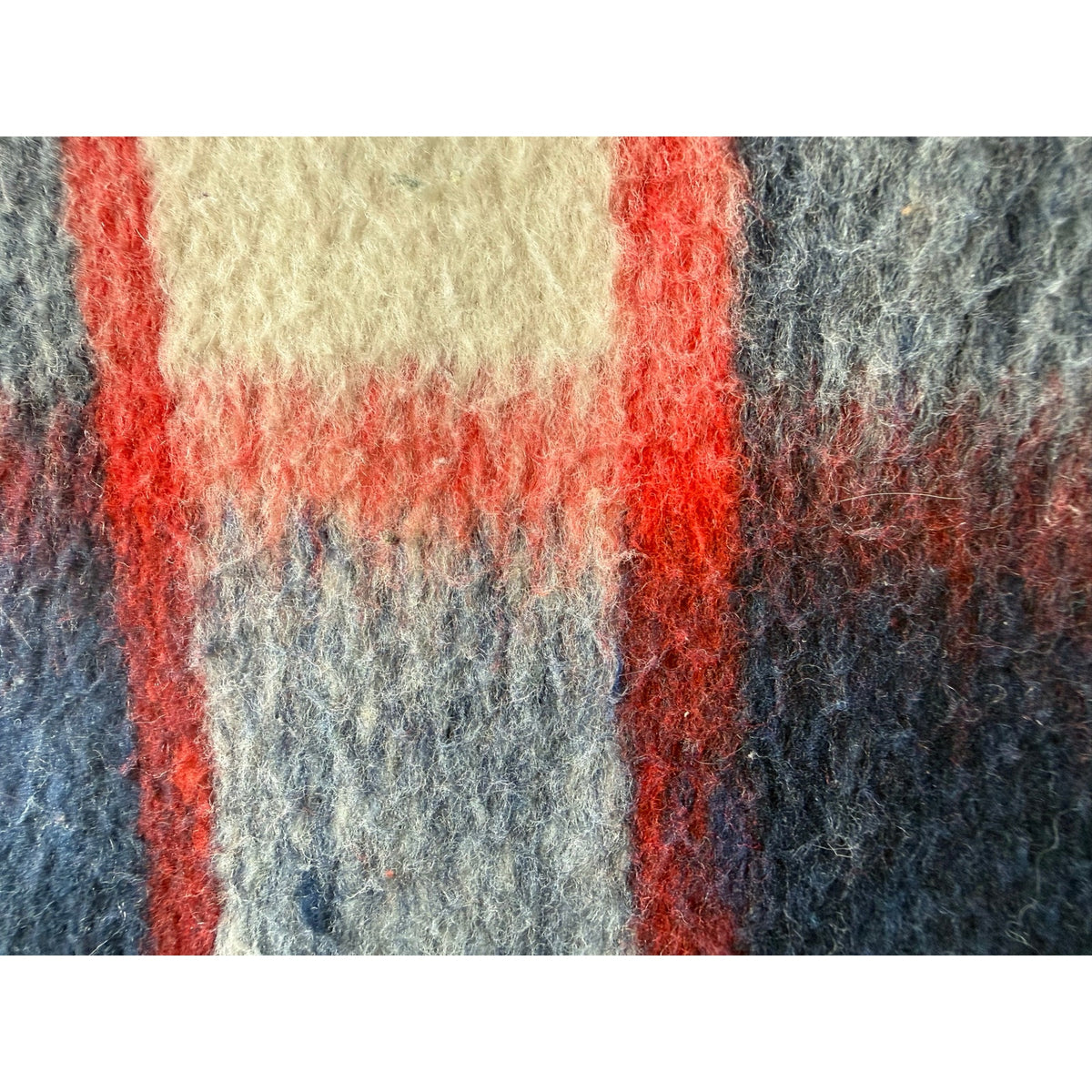 Vintage Heavy Double Face Wool Blanket Twin 68x86 Reversible Plaid Heirloom