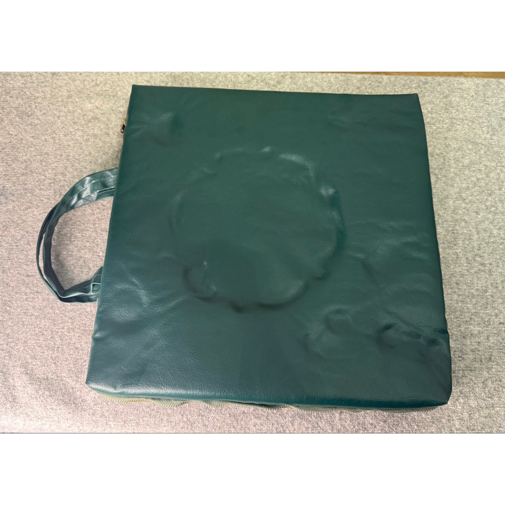 Vintage Green Vinyl and Paisley Zip Cushion Set